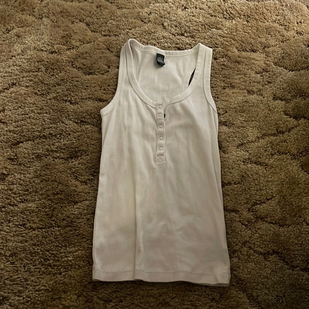 White button tank top